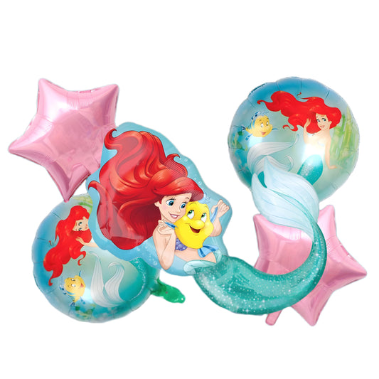 La sirenita set de globos foil