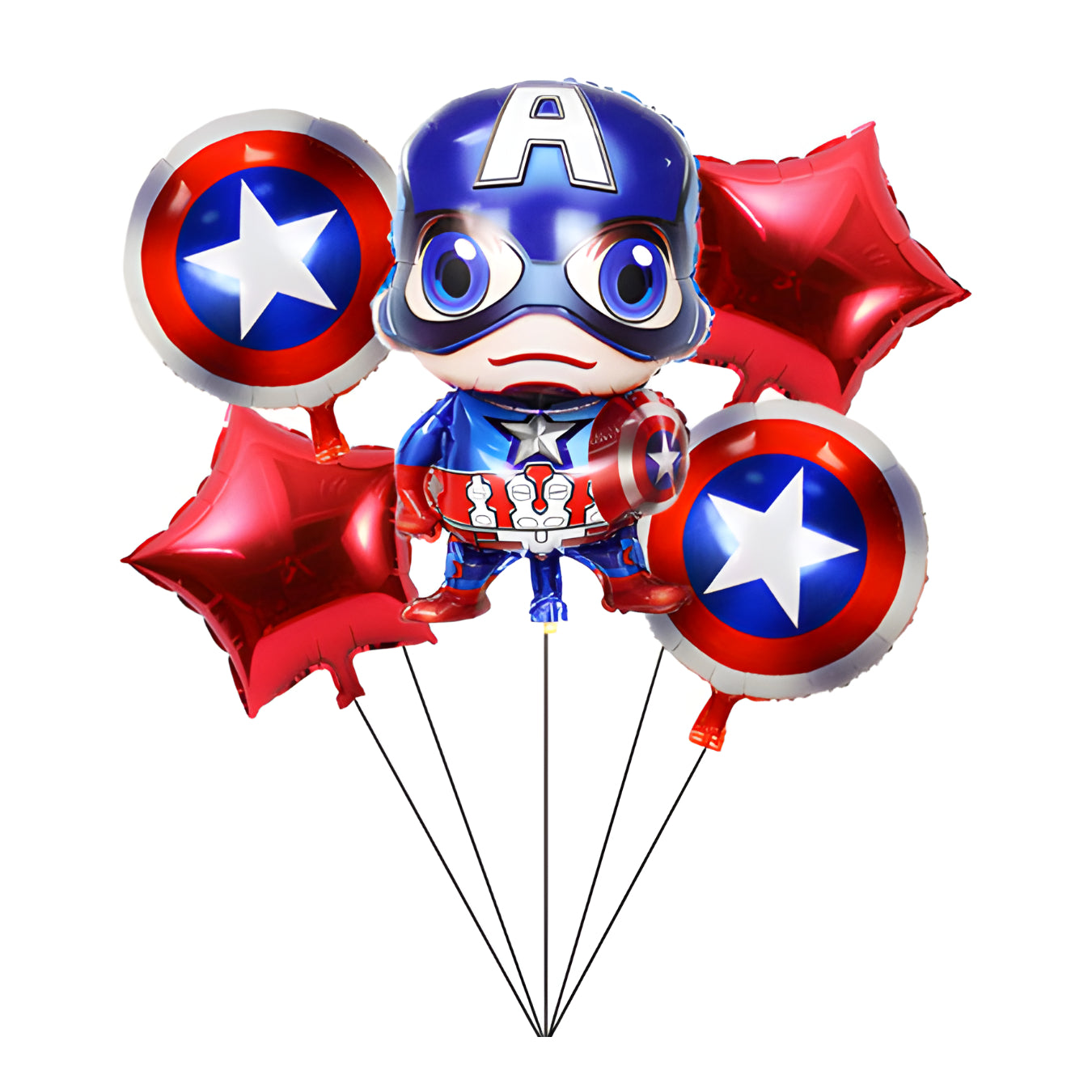 Set Capitán America globos foil