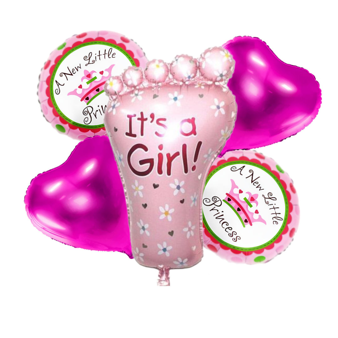 set globos baby shower niña