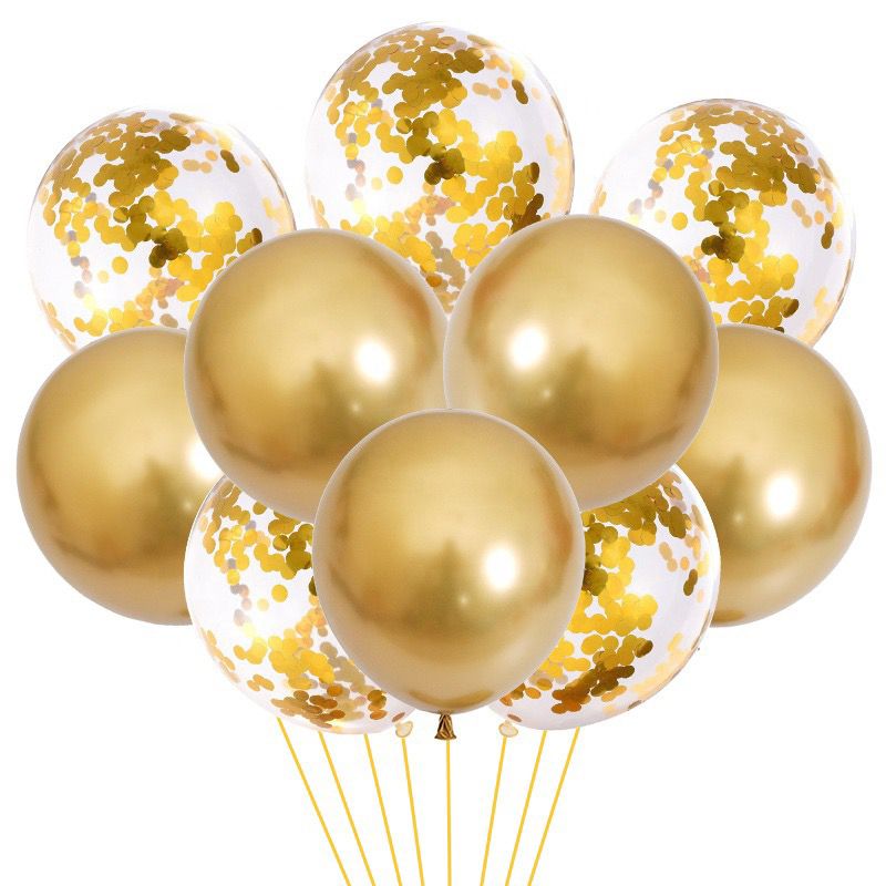 Bouquet de globos dorados