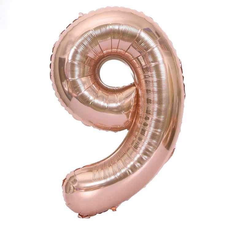 Globos Número Rosa