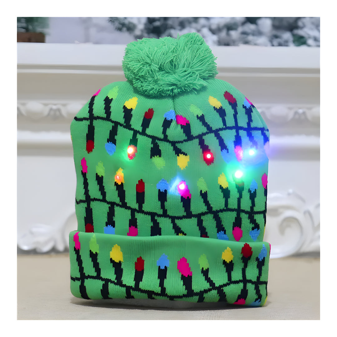 Bonete Navideño Con Luz