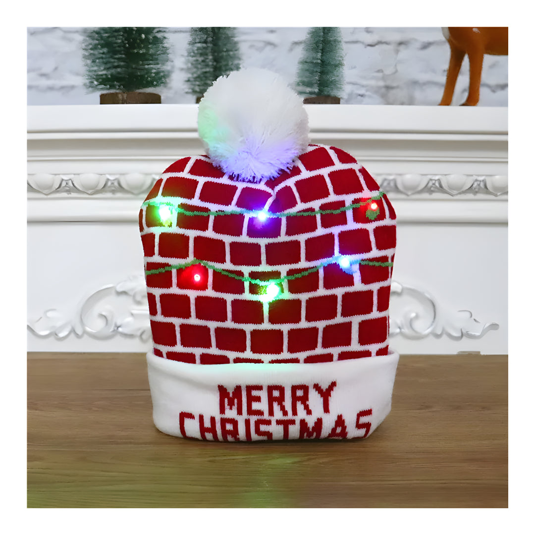 Bonete Navideño Con Luz