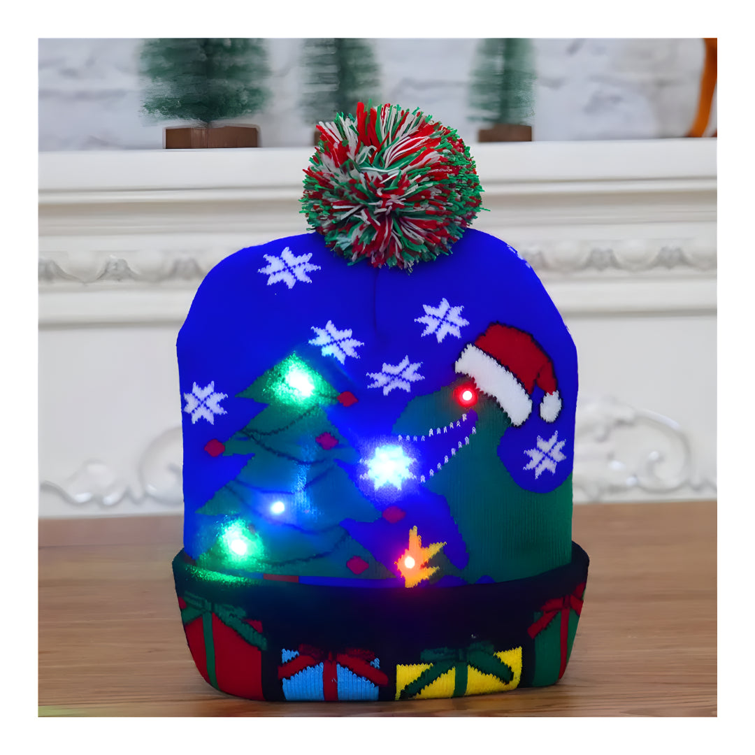 Bonete Navideño Con Luz
