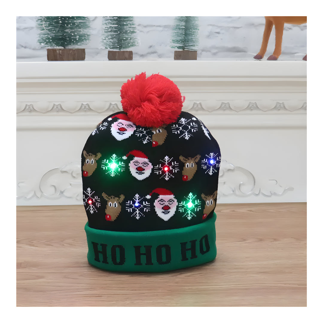 Bonete Navideño Con Luz