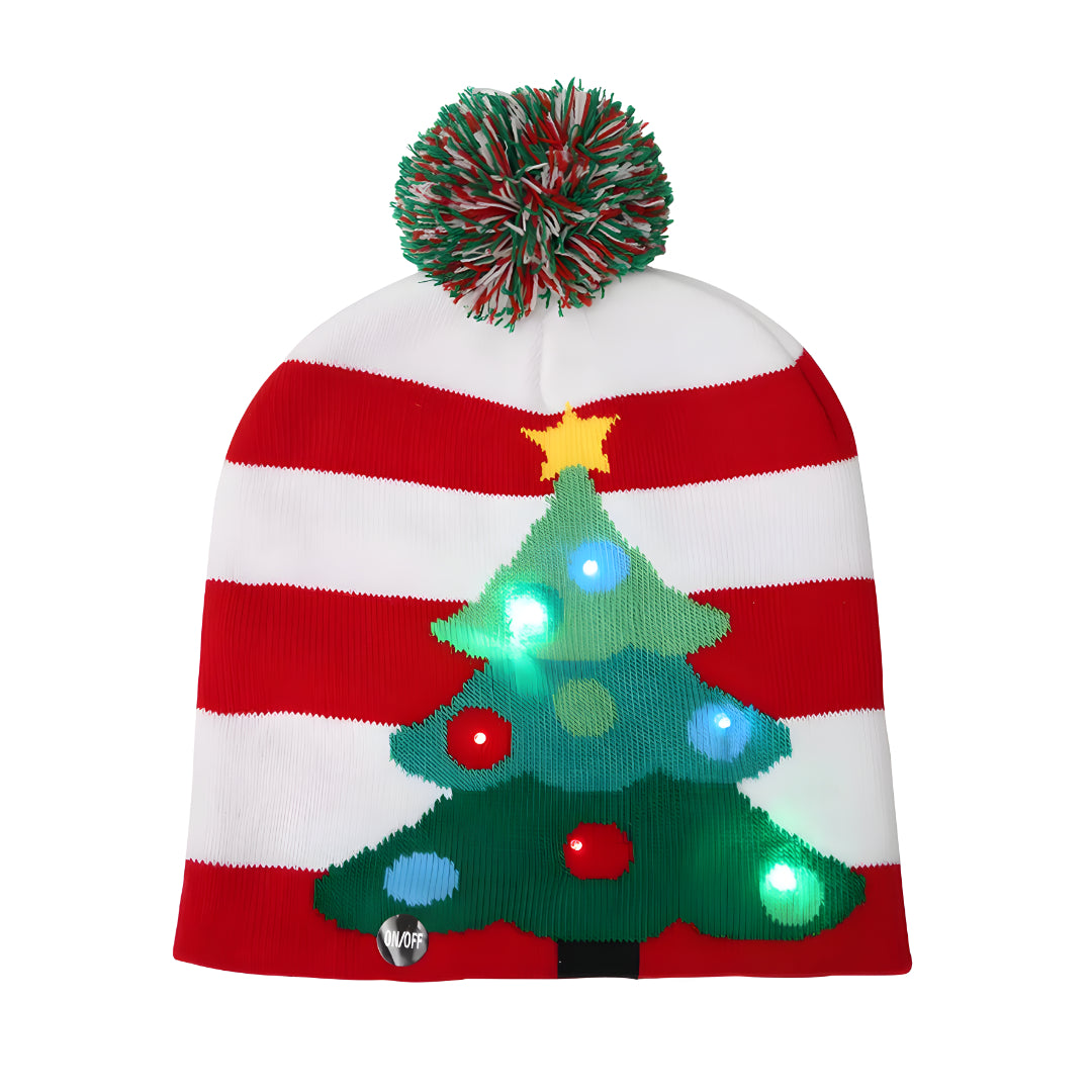 Bonete Navideño Con Luz