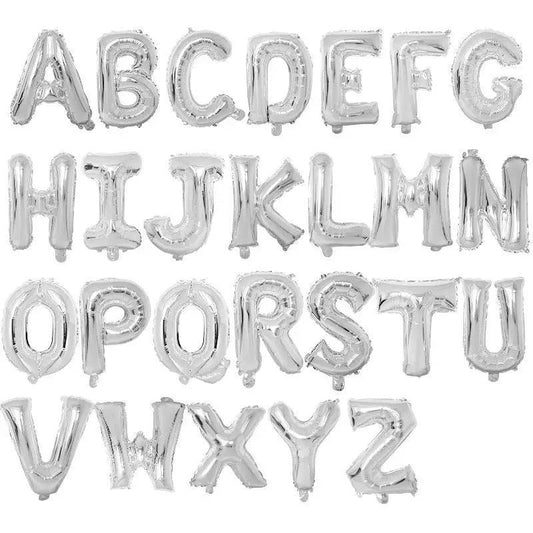 Letras globo plateada
